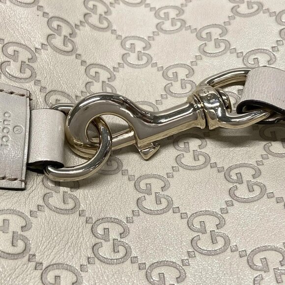 Auth GUCCI Guccissima 203495 Cream Leather - Shoulder Bag - Picture 13 of 16